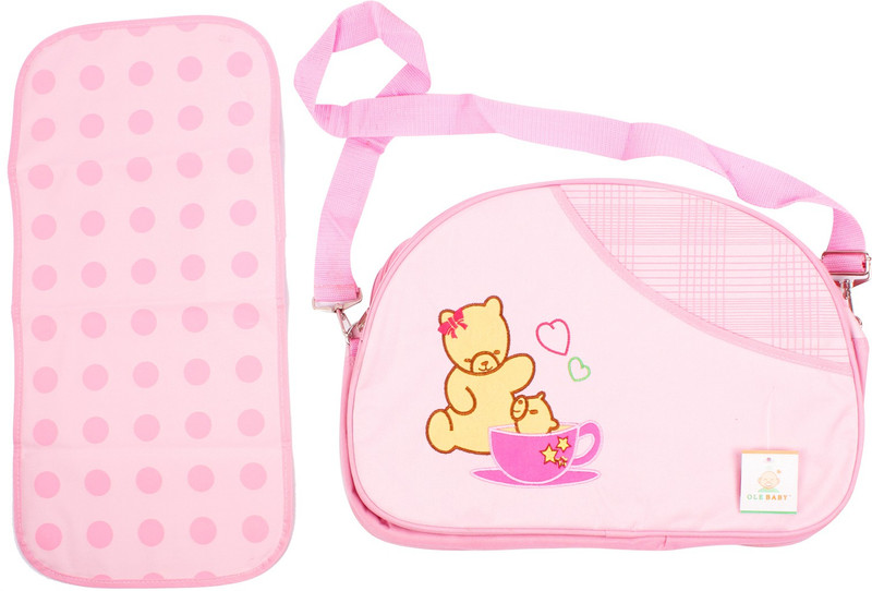 Ole Baby Attractive Applique Multipurpose Nursery Bag(Pink)