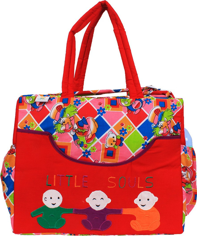 Ole Baby Big Amazing Cotton Smart Organizer Best Material 100% Cotton, Multi-function Tote Diaper Bag(Red)