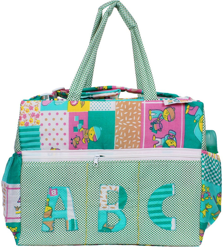 Ole Baby Big Multi-Utility Amazing Abstract Fabric Diaper Bag(Blue)