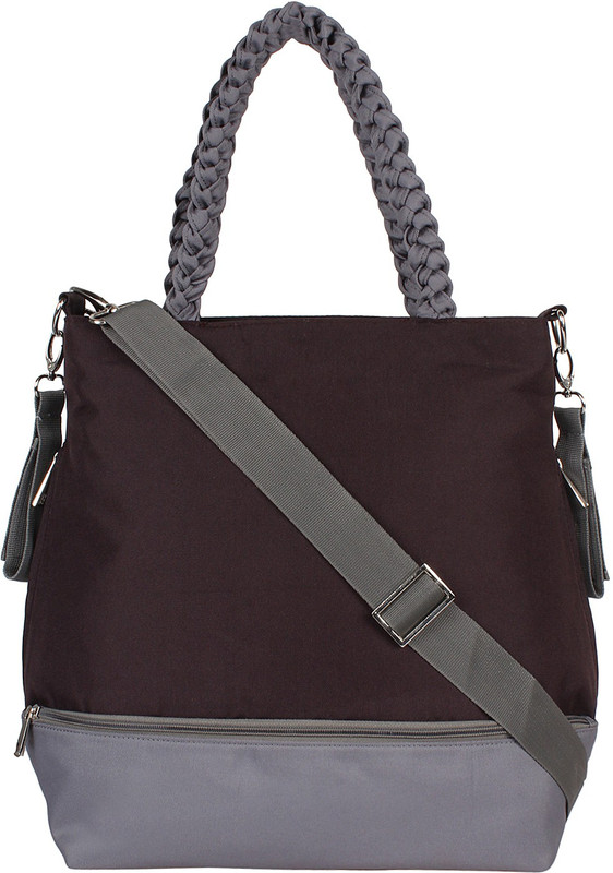Anekaant Mumsy Shoulder Diaper Bag(Brown, Grey)