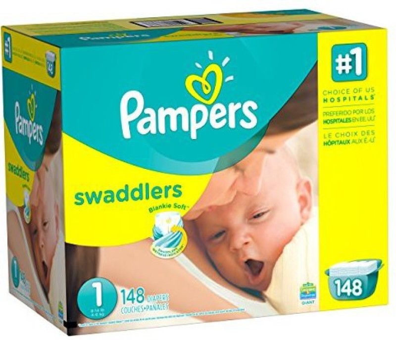 Pampers Swaddlers Diapers - New Born(148 Pieces)