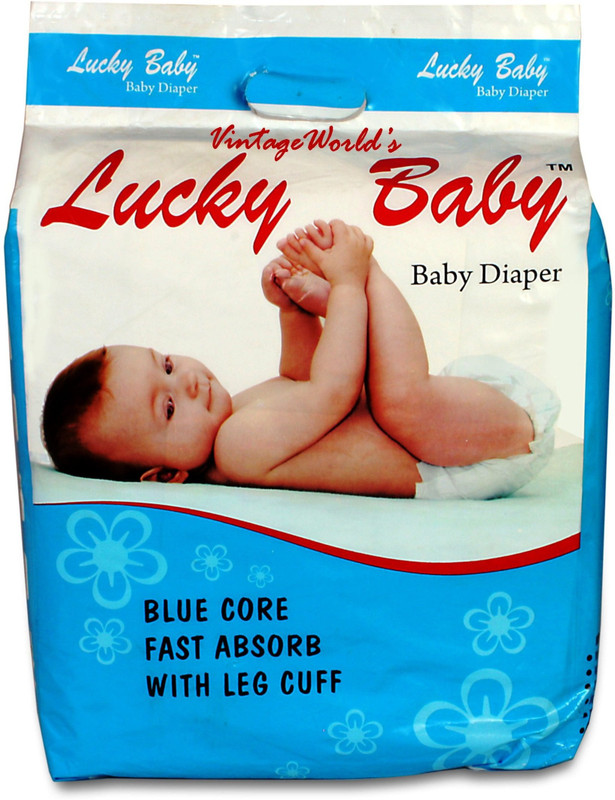 VintageWorld's Lucky Baby Fast Absorb With Leg Cuff ( 36 Pcs.) - L(36 Pieces)