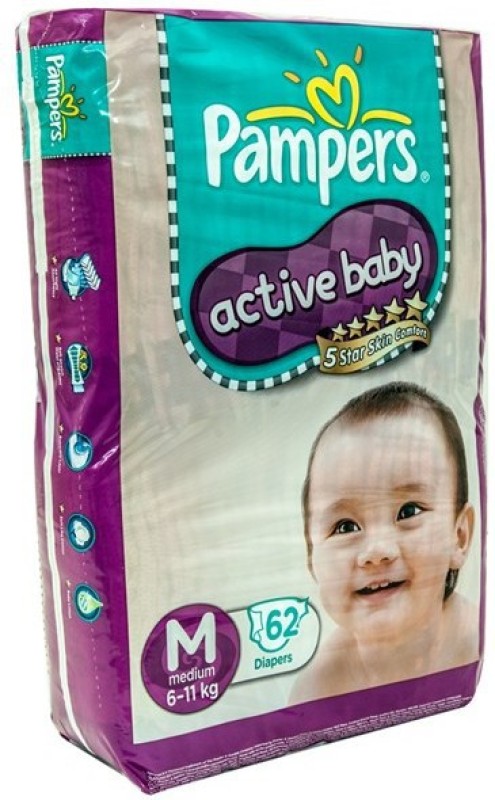 Pampers Baby - M(62 Pieces)