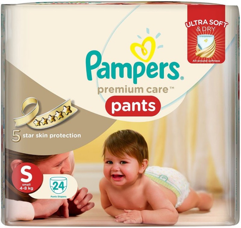 Pampers Premium Care Pants (4 - 8 Kgs) - S(24 Pieces)