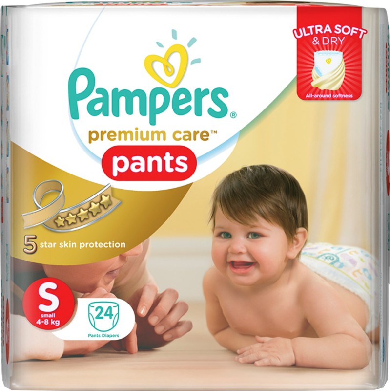 Pampers Premium Care Pants Diapers - S(24 Pieces)