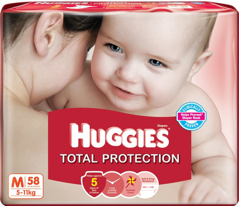 Huggies Total Protection - M(58 Pieces)