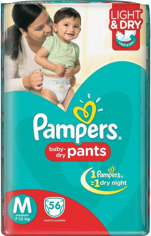 Pampers Pants Diapers - M(56 Pieces)