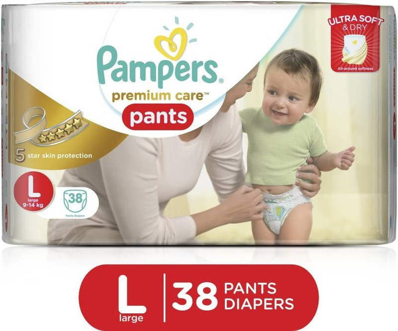 Pampers Premium Care Pant Diapers - L(38 Pieces)