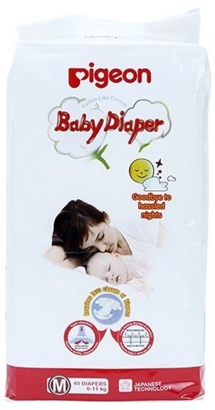 Pigeon Baby Diapers (09182) - M(40 Pieces) RS.600 (53.00% Off) - Flipkart