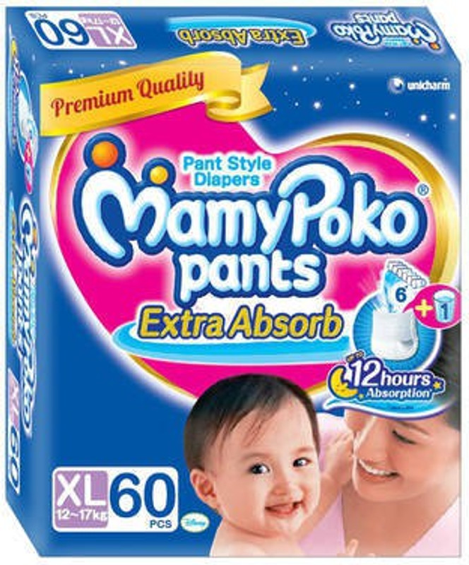 MamyPoko Pant Style Diaper - XL(60 Pieces)