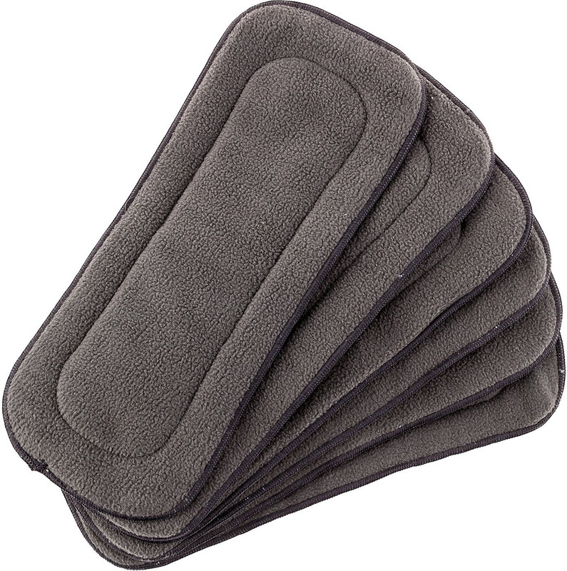 Kuhu Creations Washable 5 Layer Bamboo Charcoal Inserts Reusable Cloth Diaper Inserts