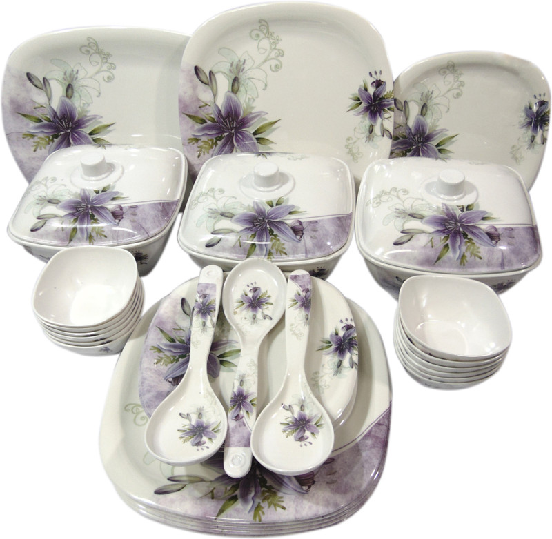 flowerware 7 days Pack of 40 Dinner Set(Melamine)