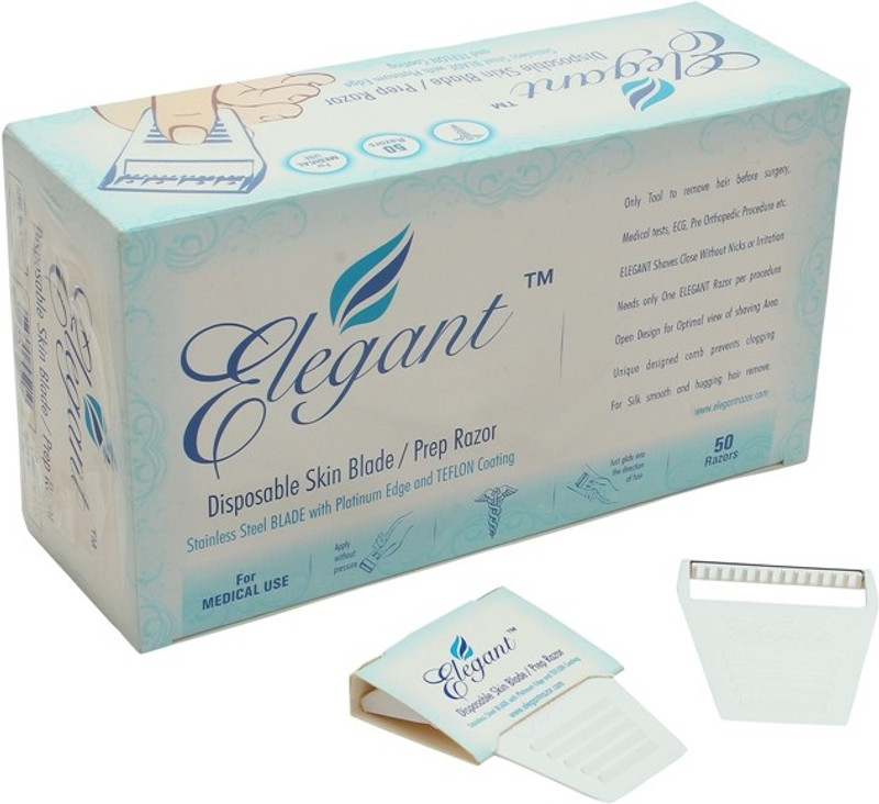 Elegant Razor Prep Skin Blade Disposable Razor(Pack of 50)
