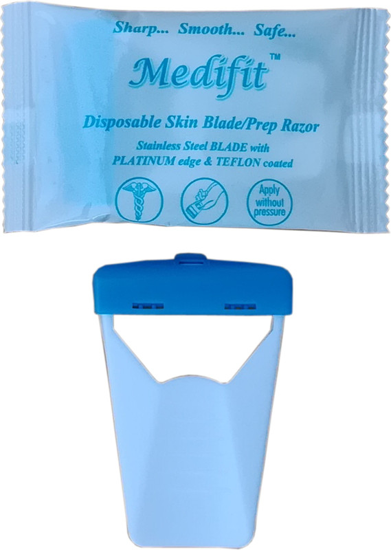 Medifit BlueDisposable Prep Skin Blade Disposable Razor(Pack of 50)