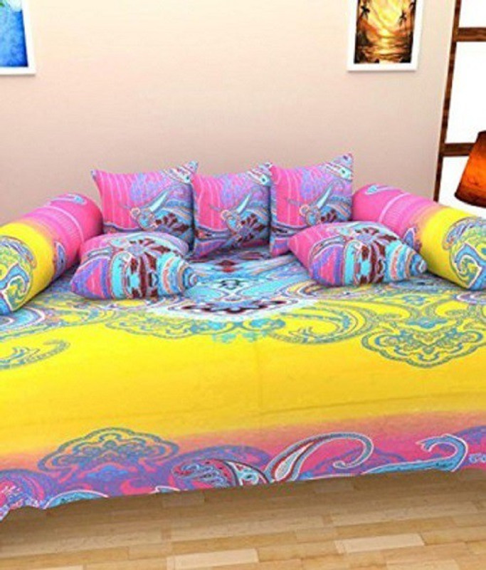 ZirconHomes Cotton Abstract Diwan Set RS.1699 (72.00% Off) - Flipkart