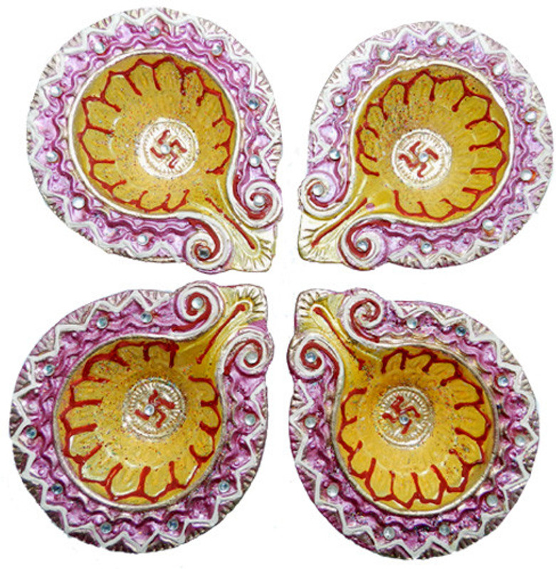 Anant Terracotta Table Diya Set(Pack of 4) RS.200 (77.00% Off) - Flipkart