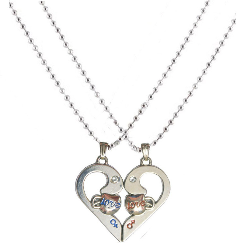 Men Style New Heart Stylish Crystal Couple Love Mangnatic Debossed Multicolor Dog Tag