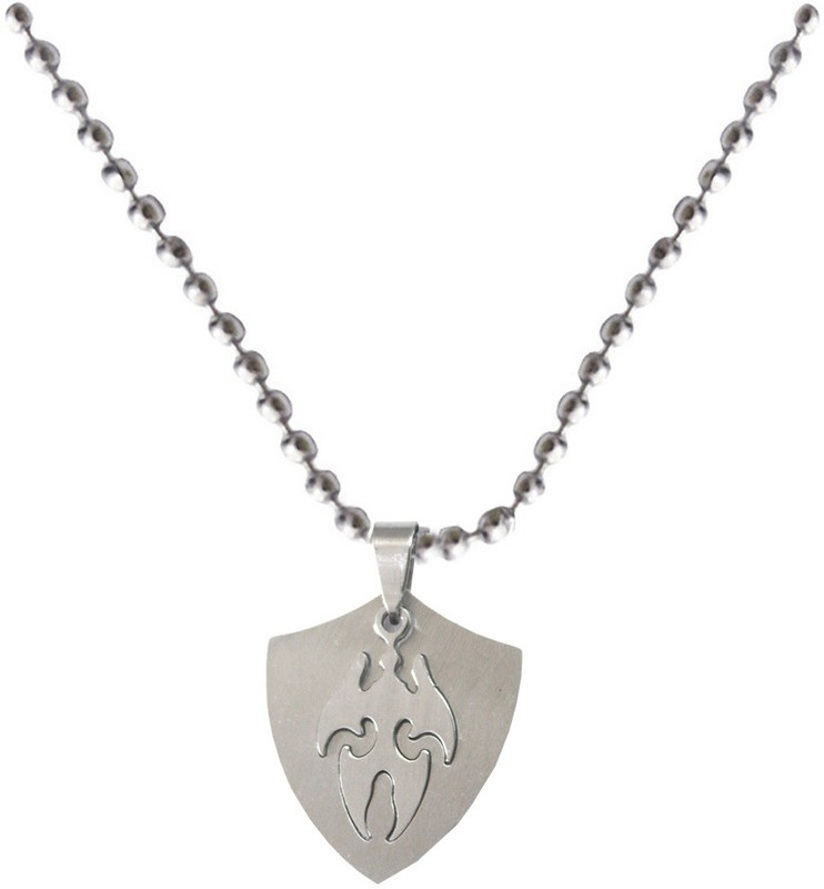 Rich & Famous Elegant Leaf Fashion MKPn07040 Engraved Silver Dog Tag