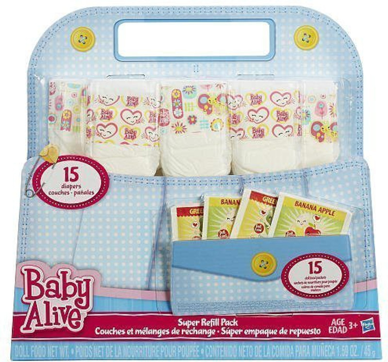 Baby Alive Doll Food And Diapers Super Refill Pack - 30 Pieces(Multicolor) Baby Alive Doll Food And Diapers Super Refill Pack - 30 Pieces(Multicolor)