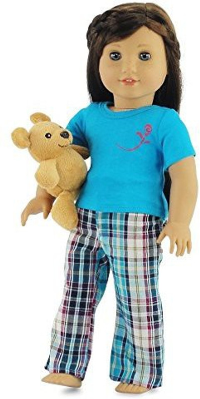 Emily Rose Doll Clothes 18 Inch Doll Clothes Plaid Pajamas with Teddy Bear | Fits American Girl Dolls | Gift-boxed!(Pink) Emily Rose Doll Clothes 18 Inch Doll Clothes Plaid Pajamas with Teddy Bear | Fits American Girl Dolls | Gift-boxed!(Pink)