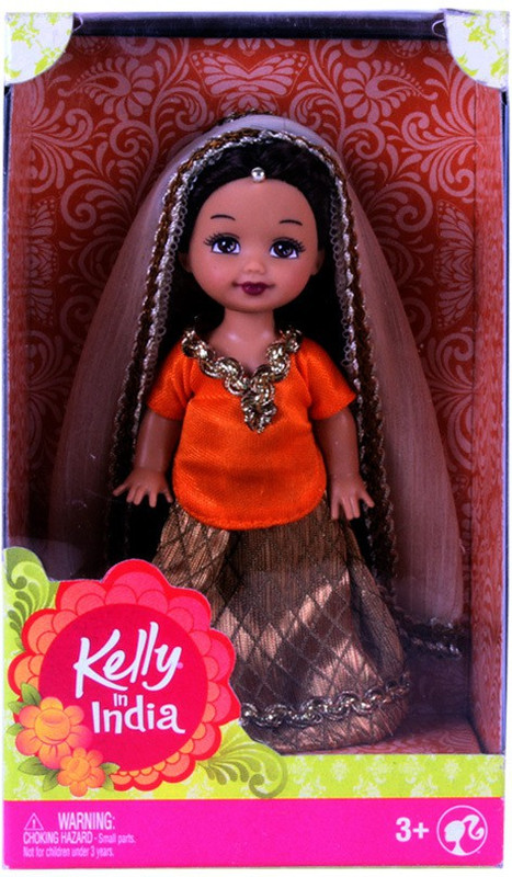 Barbie Kelly in India Orange and Gold Avatar(Multicolor)