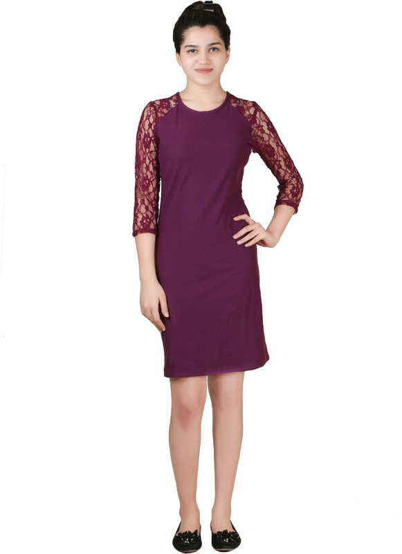 VR Designers Women T Shirt Purple Dress