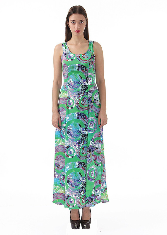 Just In Time Women Maxi Green Dress