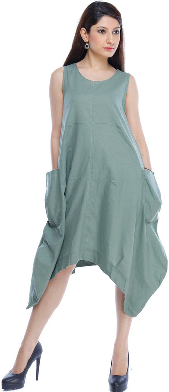 Indians E Fashion Women A-line Green Dress