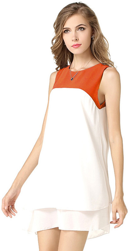 JT International Women A-line Orange Dress