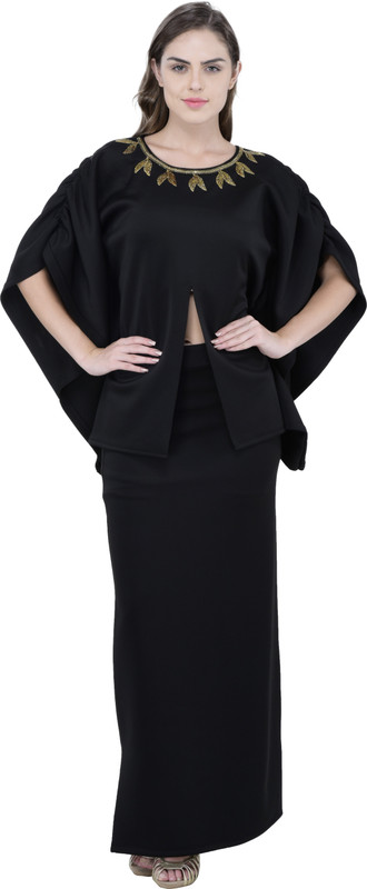 Athena Women Fit and Flare Black Dress