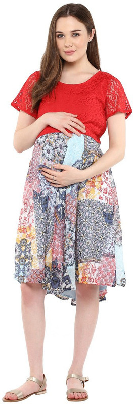 Mine4Nine Women Gathered Red Dress