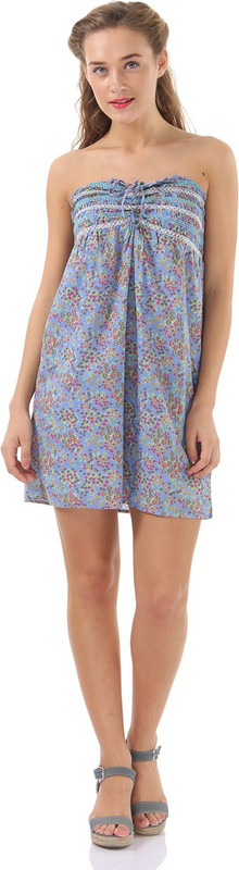 Only Women Tube Blue Dress