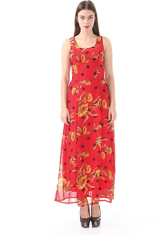 Just In Time Women Maxi Red Dress
