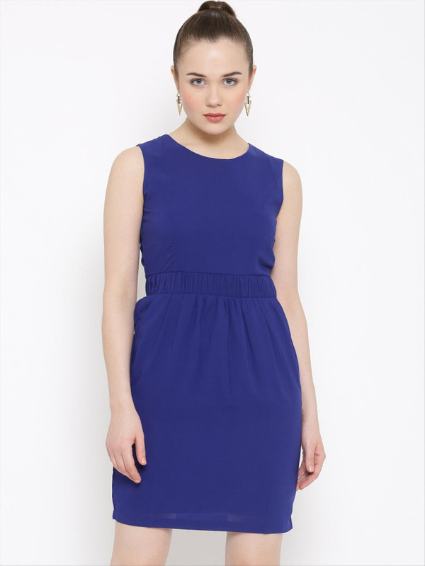 Rare Women Empire Waist Blue Dress