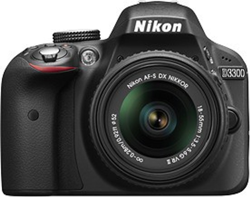 Nikon D3300 DSLR Camera Body with Lens: AF-P 18-55mm VR + AF-P DX NIKKOR 70-300mm f/4.5-6.3G ED VR Kit (16 GB SD Card + Camera Bag)(Black)