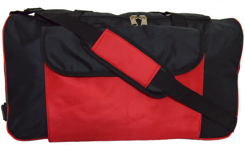 Tangerine Wheel & Straps and Handles Travel Duffel Bag(Black, Red) Tangerine Wheel & Straps and Handles Travel Duffel Bag(Black, Red)