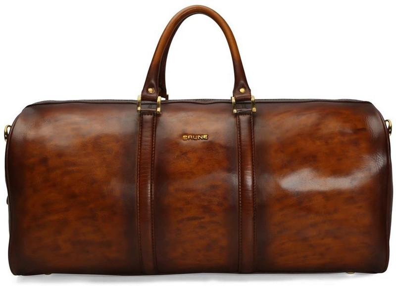 Buy Brune Hand Painted Leather Duffle Bag Travel Duffel Bag Brown Online at desertcartSeychelles