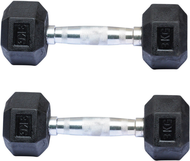 Biceps Triceps Hexagonal Fixed Weight Dumbbell(3 kg) Biceps Triceps Hexagonal Fixed Weight Dumbbell(3 kg)