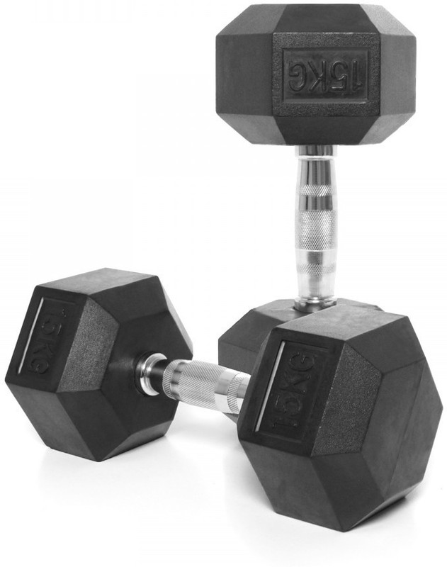Kobo HOME GYM EXERCISE 15 KG X 2 (Total 30 KG) CARDIO AEROBIC TRAINING FITNESS GRIPPY HEX RUBBER (Pair) Fixed Weight Dumbbell(30 kg) Kobo HOME GYM EXERCISE 15 KG X 2 (Total 30 KG) CARDIO AEROBIC TRAINING FITNESS GRIPPY HEX RUBBER (Pair) Fixed Weight Dumbbell(30 kg)