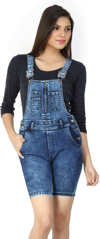 Fck-3 Women Dark Blue Dungaree