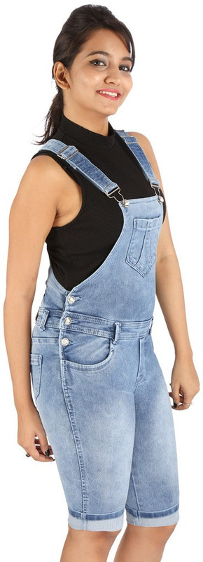 Fck-3 Women Light Blue Dungaree