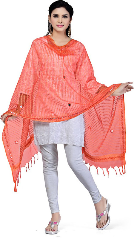Rani Saahiba Cotton Blend Embroidered Women Dupatta