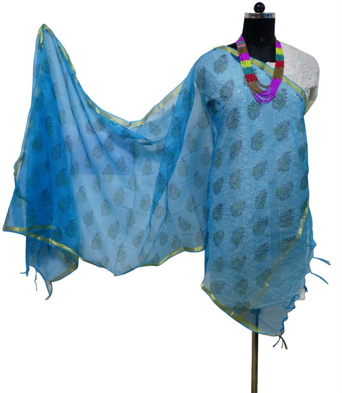 Toygully Art Silk, Silk Cotton Blend, Poly Chanderi Printed, Geometric Print Women Dupatta