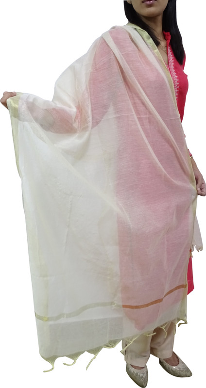 Toygully Poly Chanderi Solid Women Dupatta