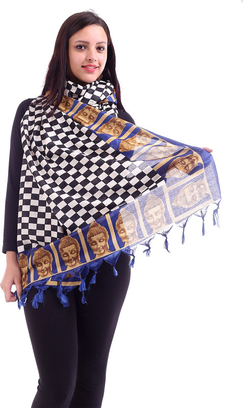 Inara Robes Art Silk Checkered Women Dupatta