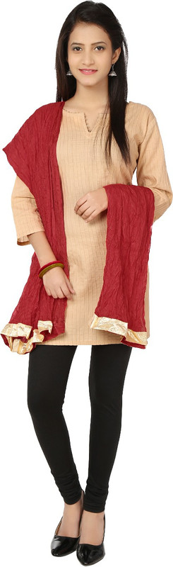 Tripti Silk Cotton Blend Solid Women Dupatta