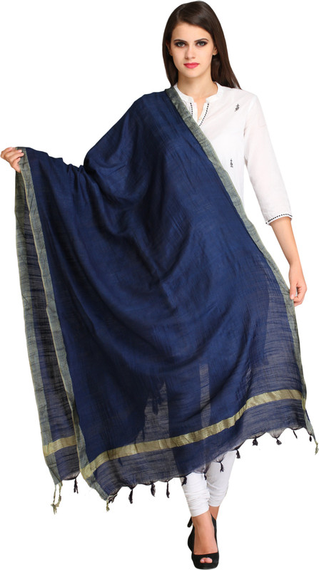 Aksara Cotton Viscose Blend Solid Women Dupatta