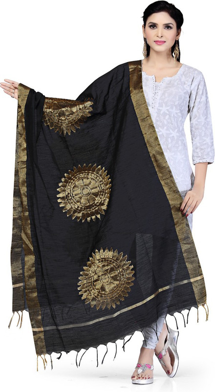 Rani Saahiba Art Silk Self Design Women Dupatta