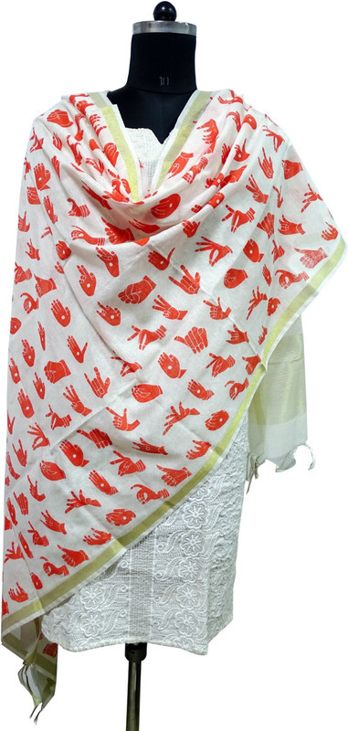 Toygully Cotton Blend Self Design Women Dupatta
