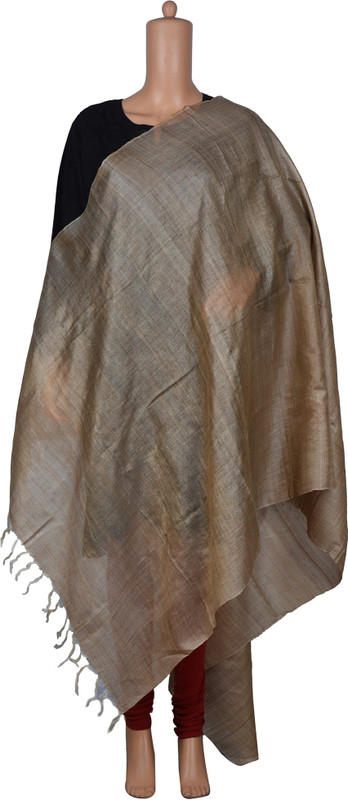 Knool Tussar Silk Solid Women Dupatta